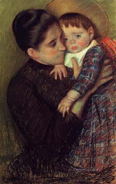 La mujer y su hijo, también conocido como Helene de Septeuil, madres e hijos, Mary Cassatt Pinturas al óleo